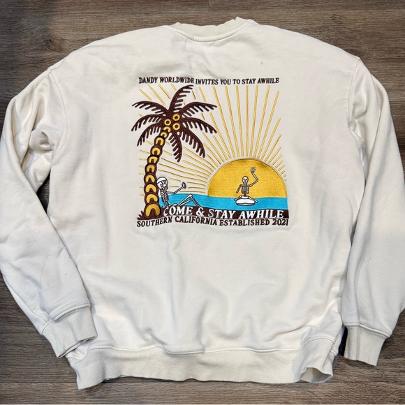 White Men's Sweatshirt - Picture 2 of 2